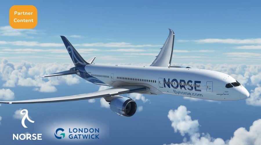 Win a pair of flights with Norse Atlantic Airways and London Gatwick Win a pair of flights with Norse Atlantic Airways and London Gatwick
