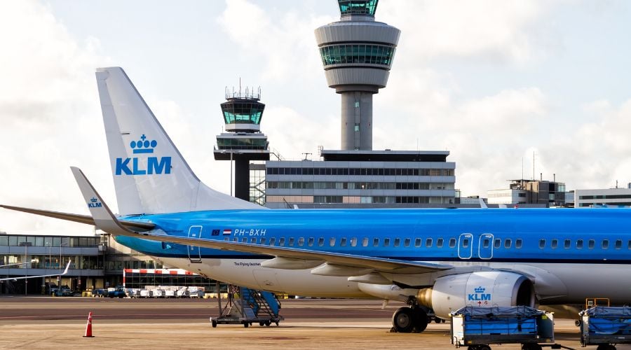 KLM Plane in Amsterdam